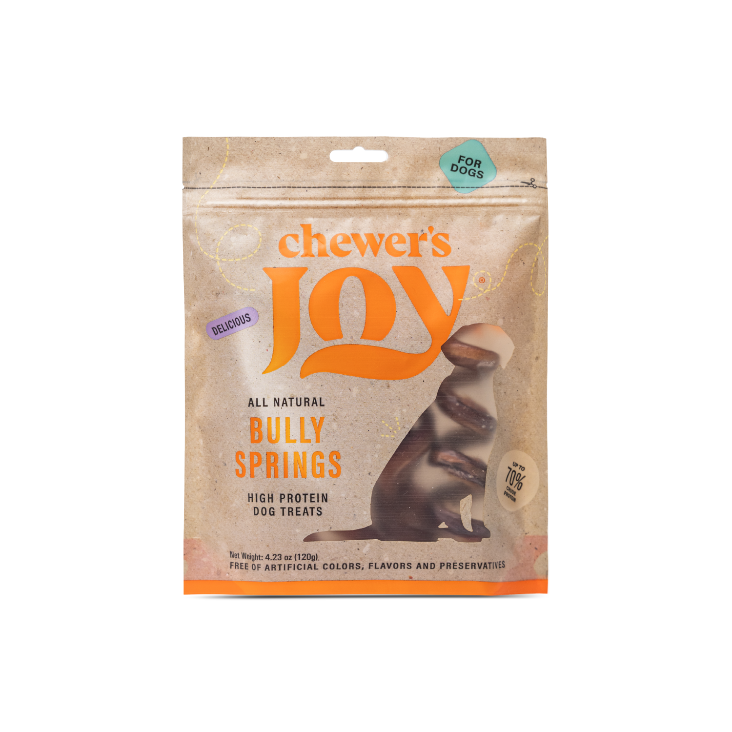 Bully Spring Chews for Dogs – 6-7" (6 Count)-0