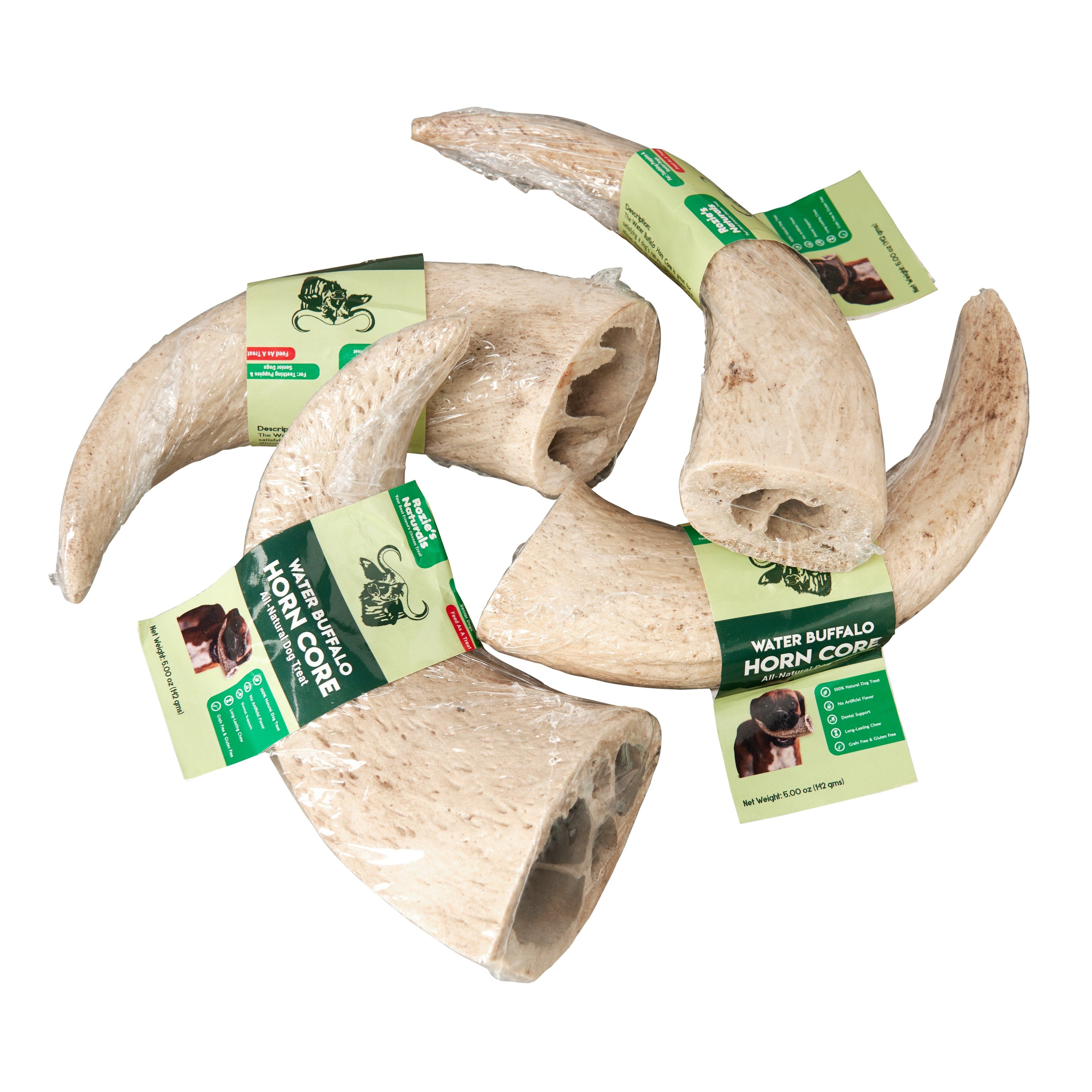 Water Buffalo Horn Core Dog Chews-2 Count-10 oz (WSP)-1