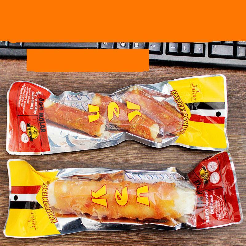 Chicken Coated Cowhide Dental Chews-2