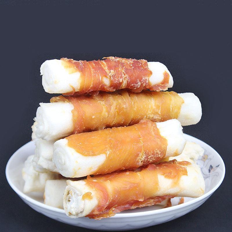 Chicken Coated Cowhide Dental Chews-3